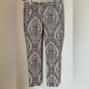 J McLAUGHLIN Jeans Cowgirl Stretchy Paisley Brown/Cream Pants Western Boho